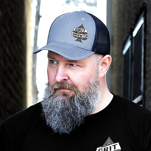 Snapback Hat Black and Gray